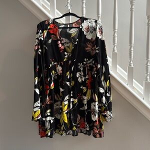 Free People Bella Floral Print Mini Dress